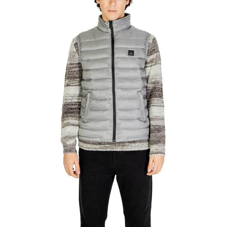 Gianni Lupo Gray Polyamide Sleveless Jacket - Hilstor