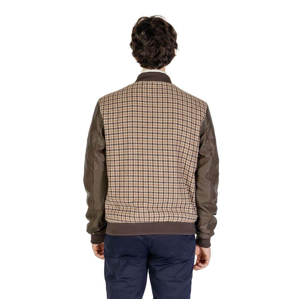 Gianni Lupo Brown Polyester Jackets & Coat - Hilstor