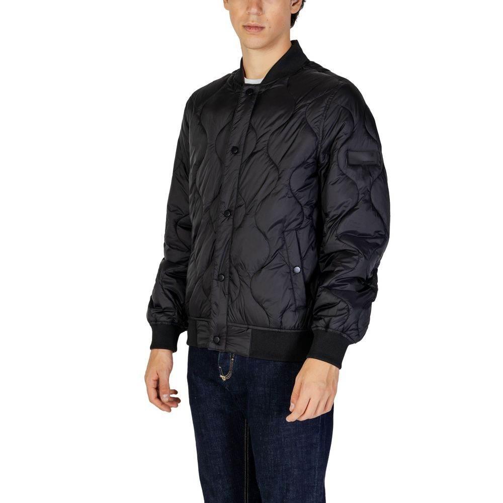 Gianni Lupo Black Polyamide Jackets & Coat - Hilstor