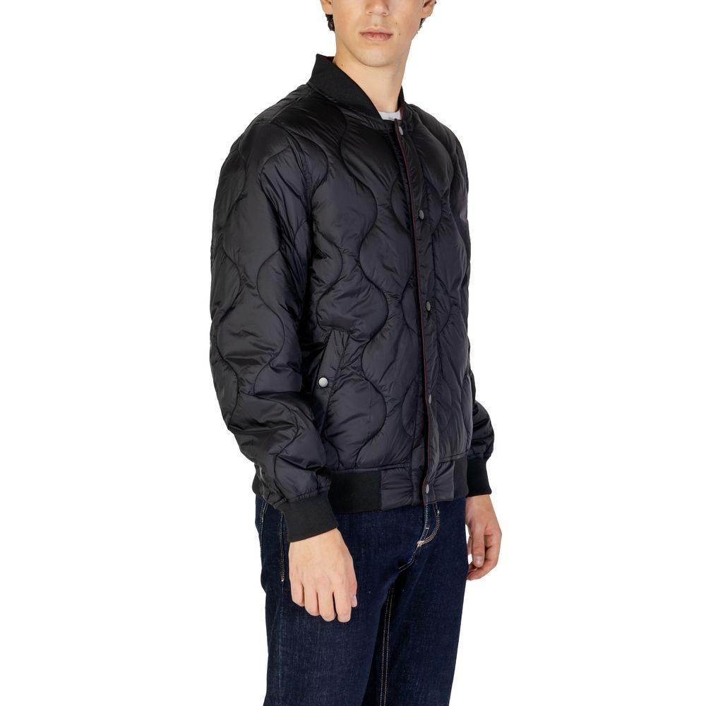 Gianni Lupo Black Polyamide Jackets & Coat - Hilstor