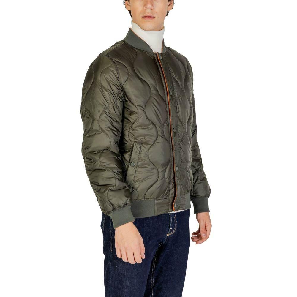 Gianni Lupo Green Polyamide Jackets & Coat - Hilstor