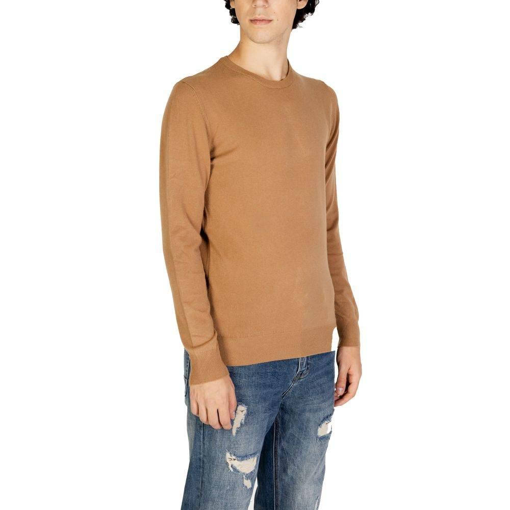 Gianni Lupo Brown Polyester Sweater - Hilstor
