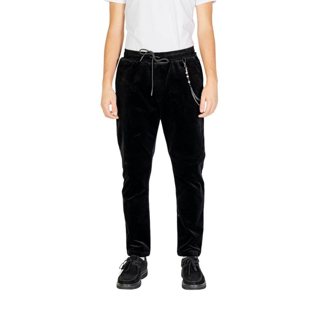 Gianni Lupo Black Cotton Pant - Hilstor