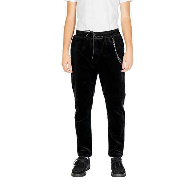 Gianni Lupo Black Cotton Pant - Hilstor