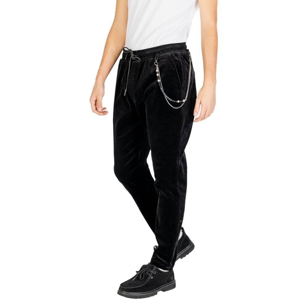 Gianni Lupo Black Cotton Pant - Hilstor