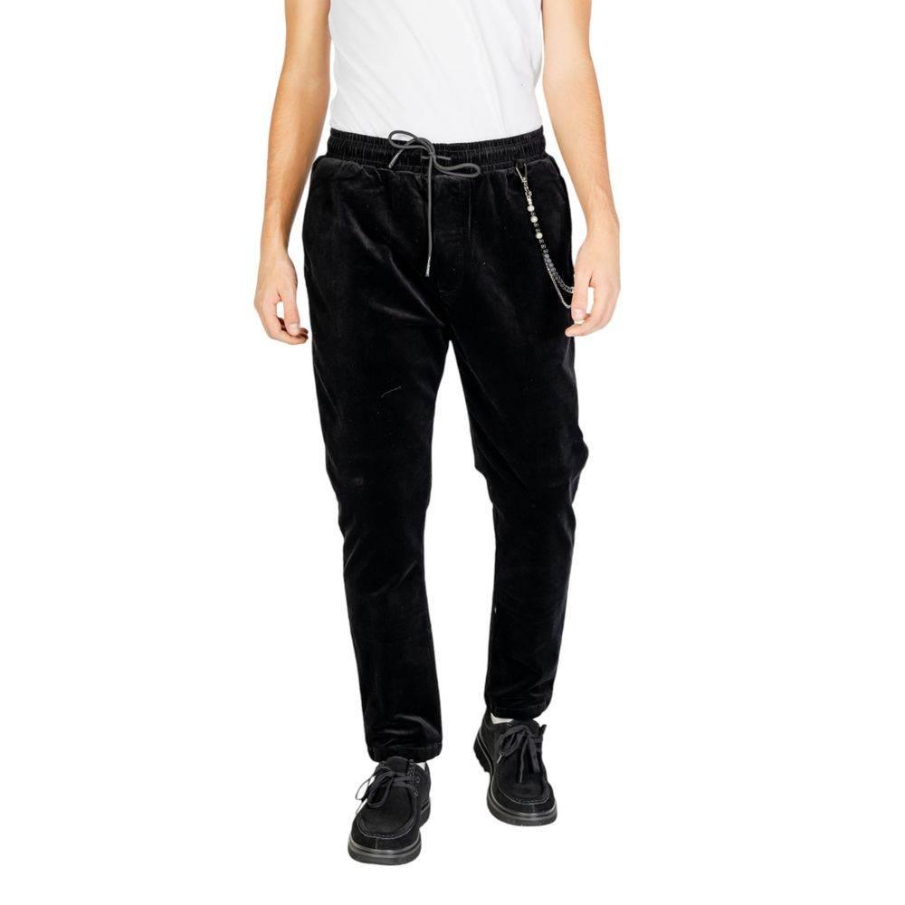 Gianni Lupo Black Cotton Pant - Hilstor