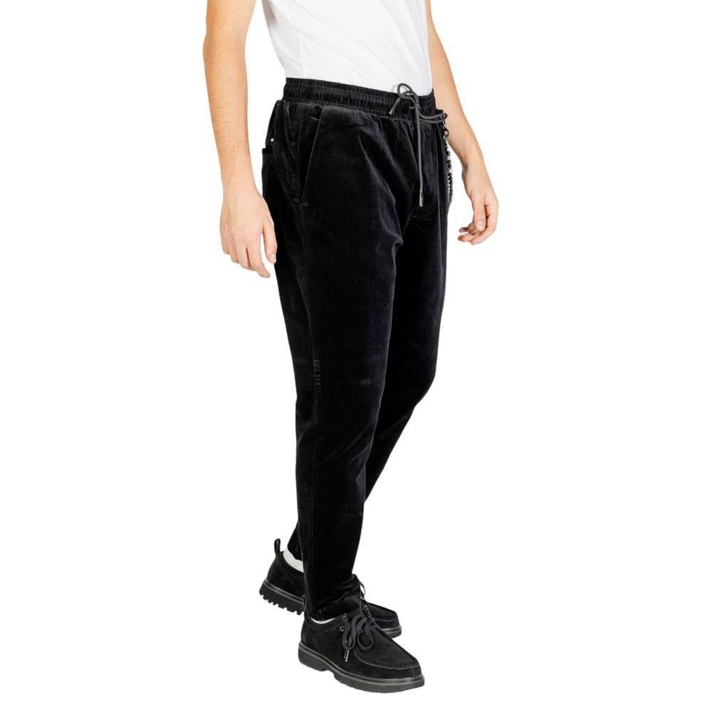 Gianni Lupo Black Cotton Pant - Hilstor