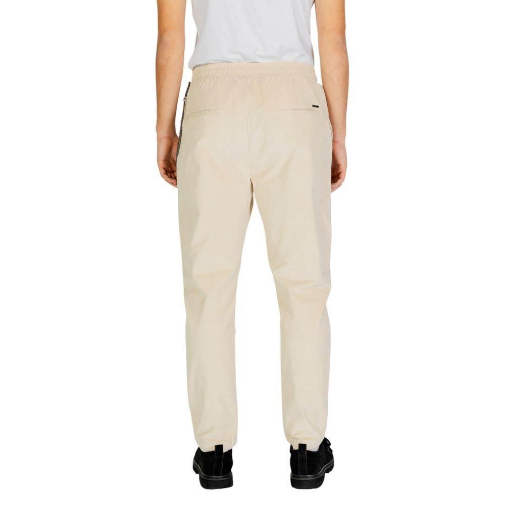 Gianni Lupo Cream Cotton Pant - Hilstor