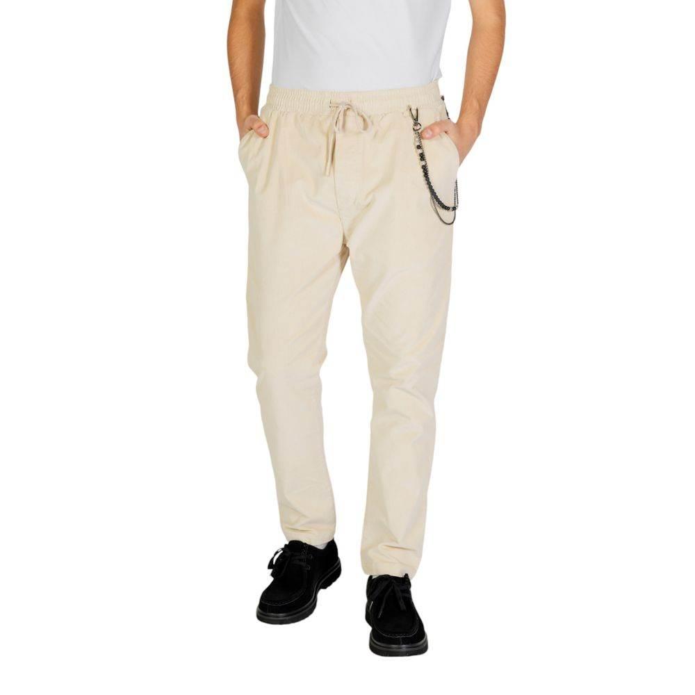 Gianni Lupo Cream Cotton Pant - Hilstor