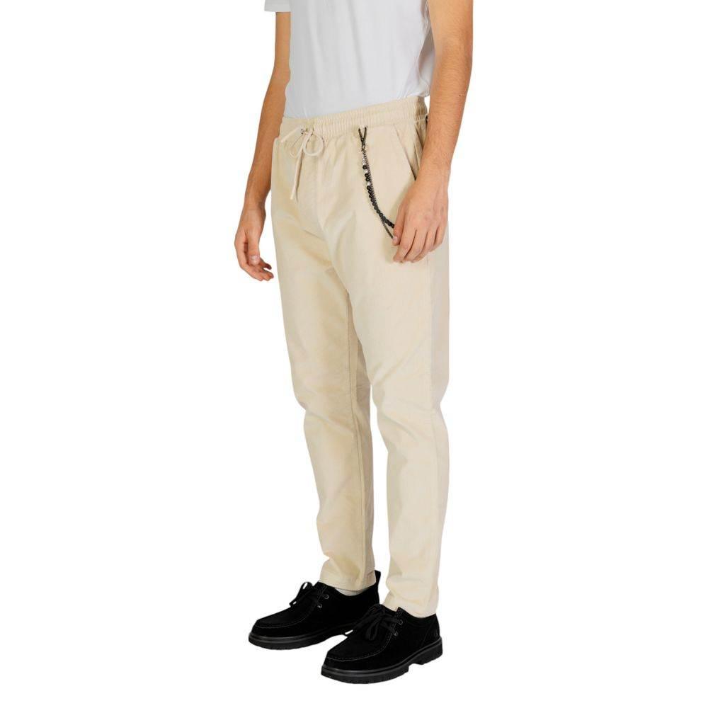 Gianni Lupo Cream Cotton Pant - Hilstor