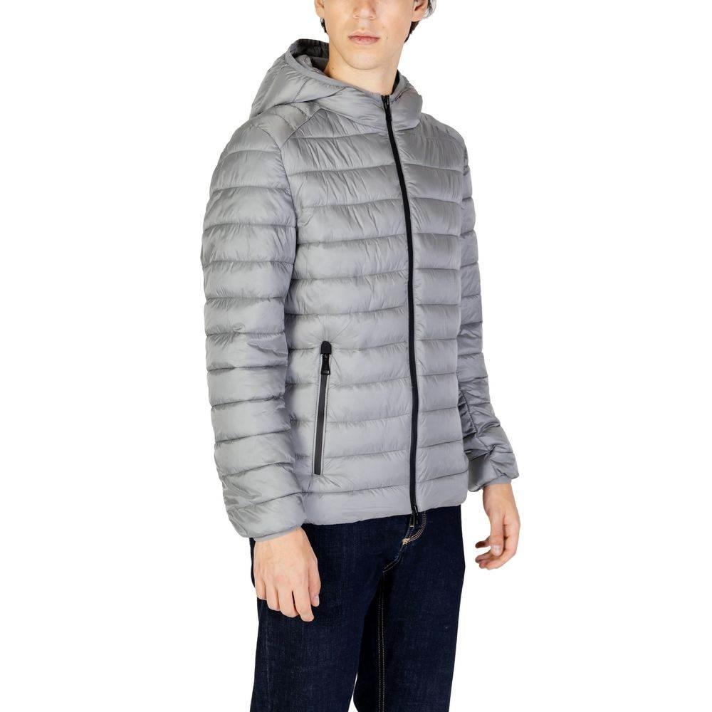 Gianni Lupo Gray Polyamide Jackets & Coat - Hilstor