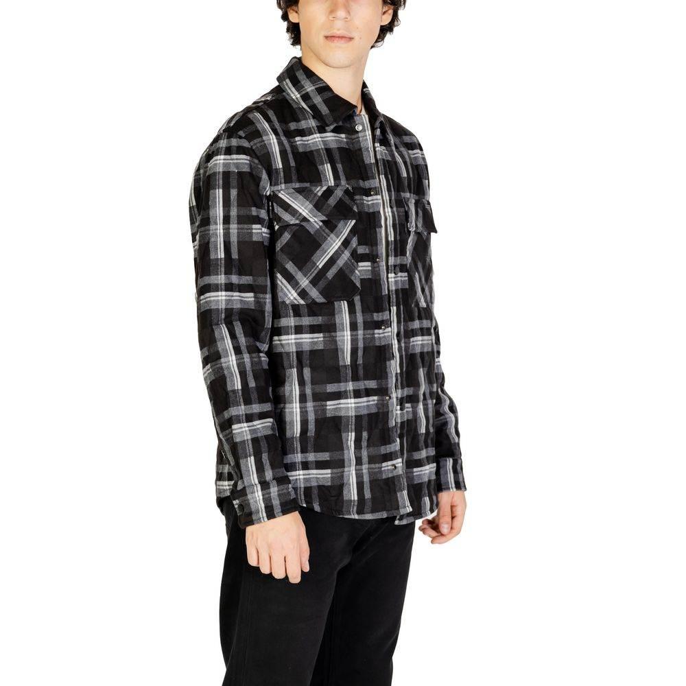 Gianni Lupo Black Polyester Jackets & Coat - Hilstor