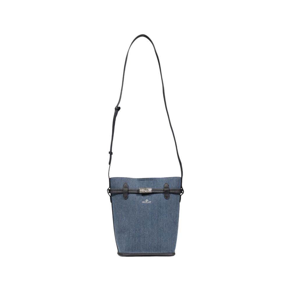 Replay Blue Cotton Handbag - Hilstor