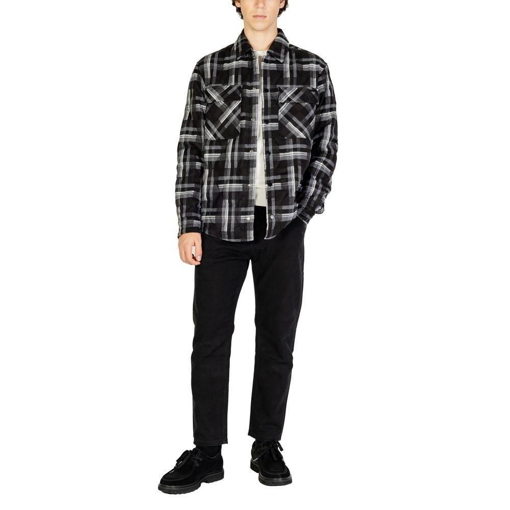 Gianni Lupo Black Polyester Jackets & Coat - Hilstor