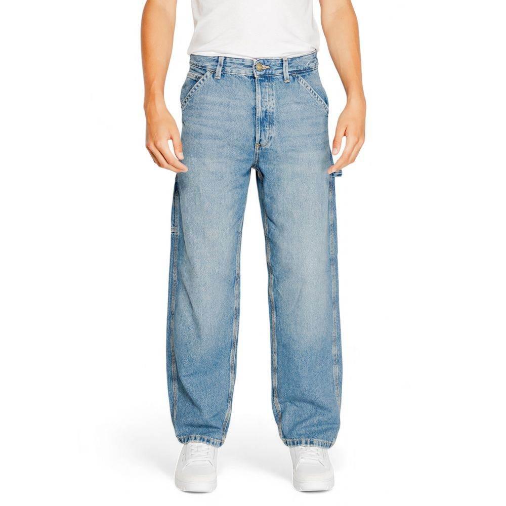 Jack Jones Blue Cotton Relaxed Fit Jean - Hilstor