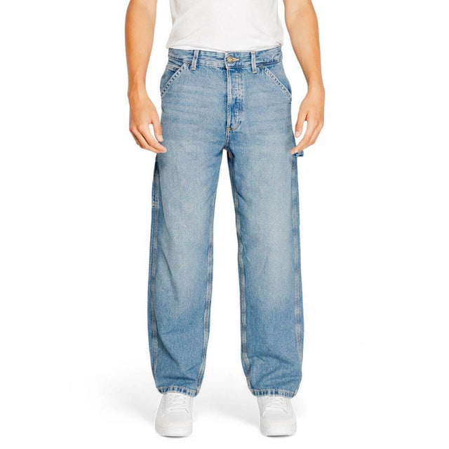 Jack Jones Blue Cotton Relaxed Fit Jean - Hilstor