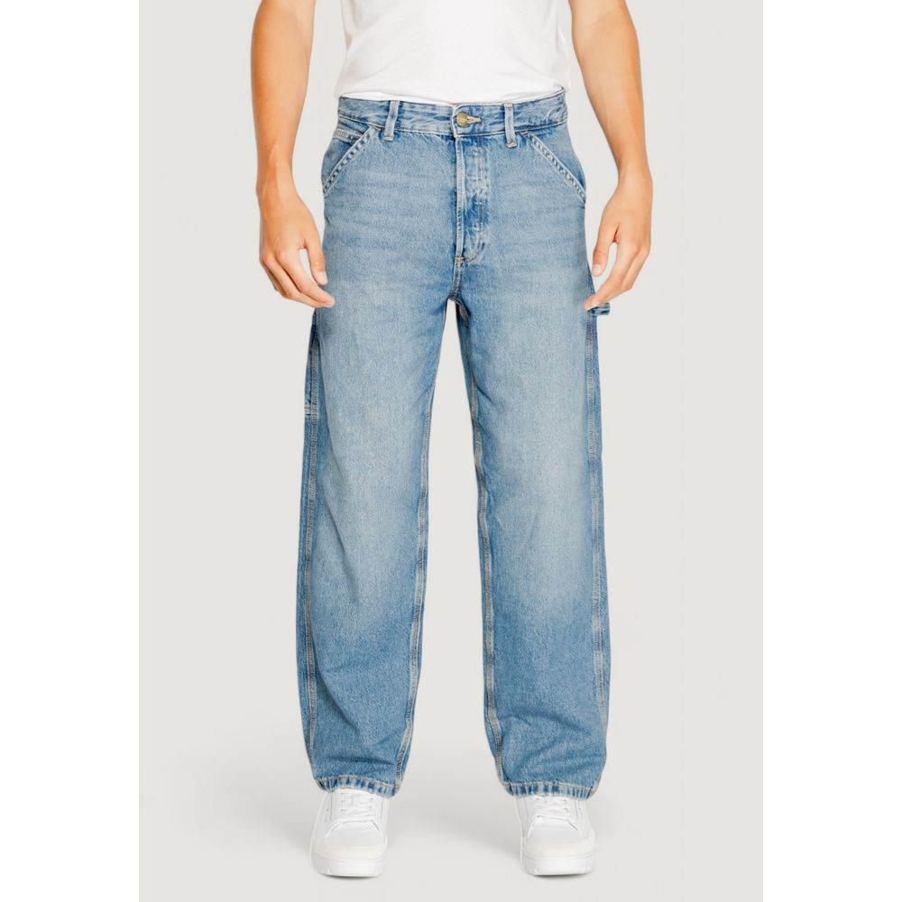 Jack Jones Blue Cotton Relaxed Fit Jean - Hilstor
