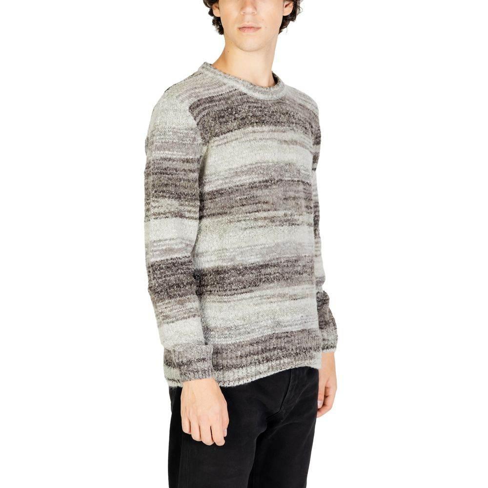 Gianni Lupo Gray Polyacrylic Sweater - Hilstor