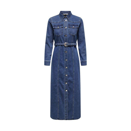 Only Blue Cotton Dress - Hilstor