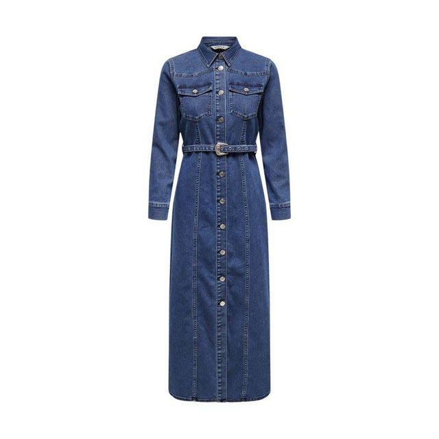 Only Blue Cotton Dress - Hilstor