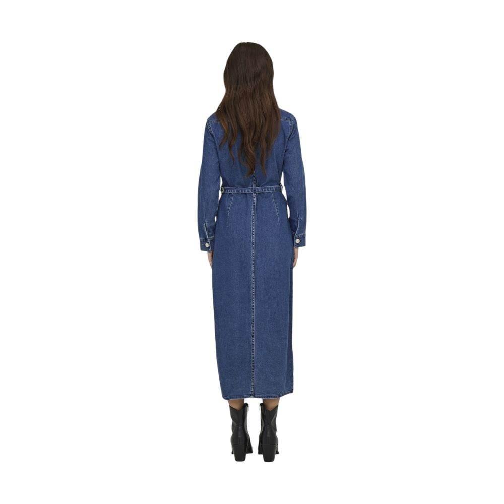 Only Blue Cotton Dress - Hilstor