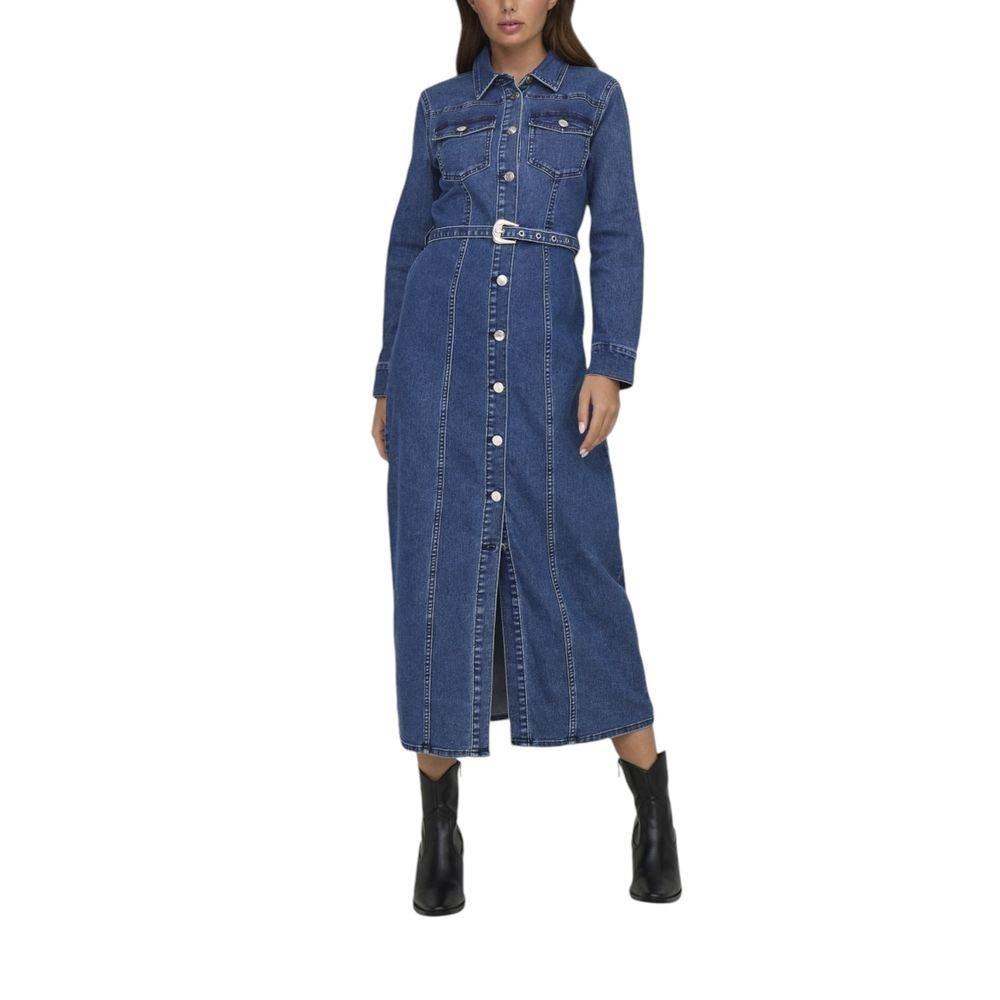 Only Blue Cotton Dress - Hilstor