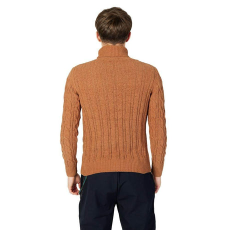 Gianni Lupo Brown Synthetic Turtleneck - Hilstor