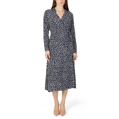 Street One Blue Viscose Dress - Hilstor