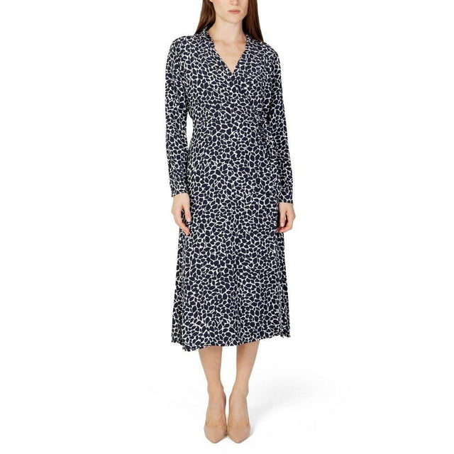 Street One Blue Viscose Dress - Hilstor