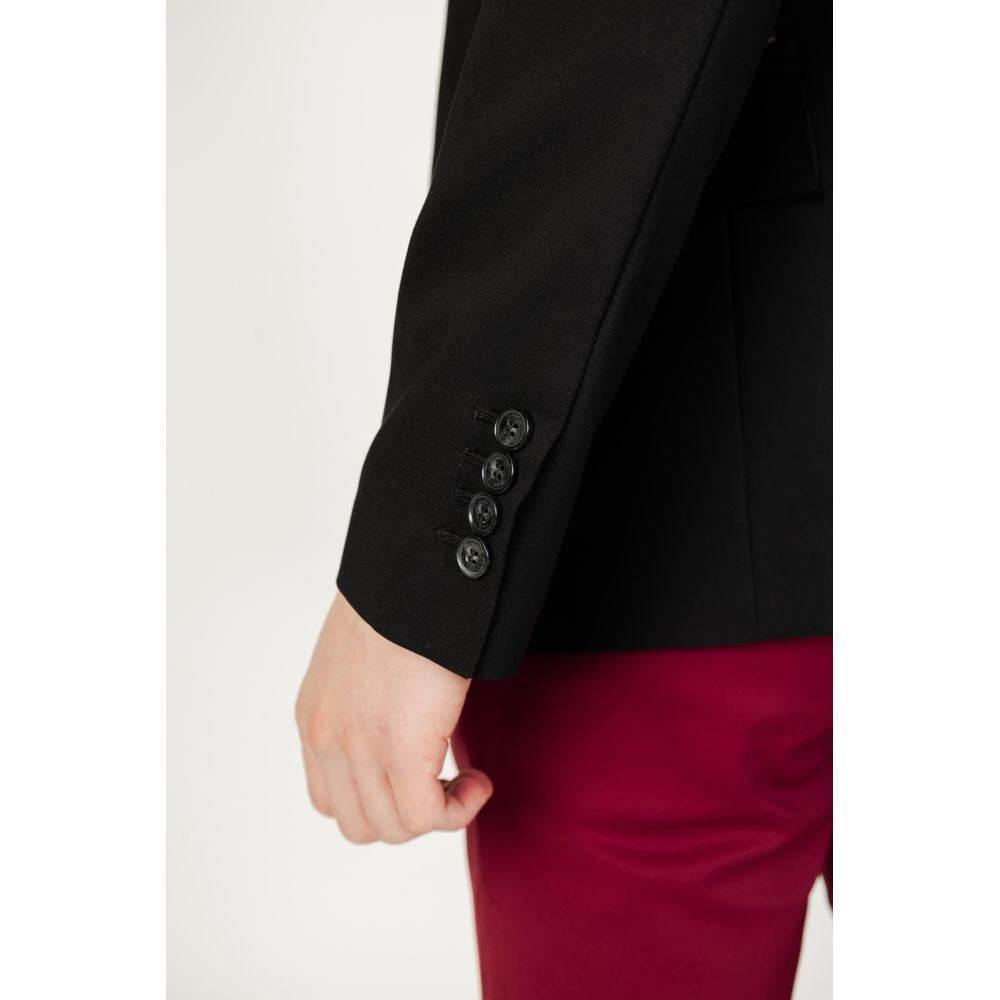 Gianni Lupo Black Cotton Blazer - Hilstor