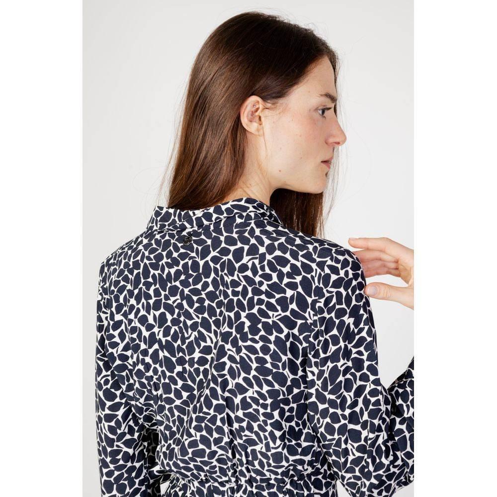 Street One Blue Viscose Dress - Hilstor