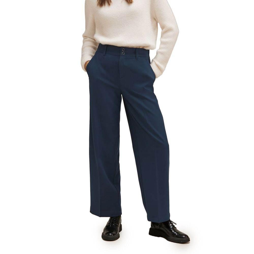 Street One Blue Polyester Pant - Hilstor