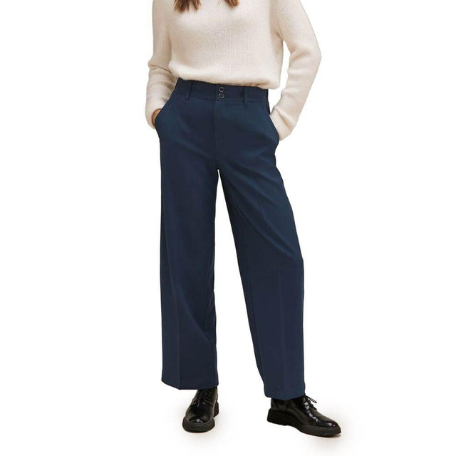Street One Blue Polyester Pant - Hilstor