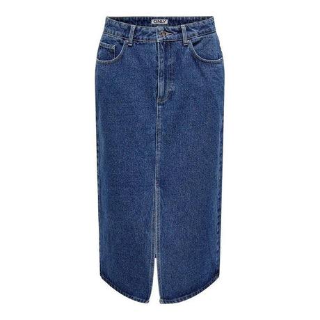 Only Blue Cotton Skirt - Hilstor