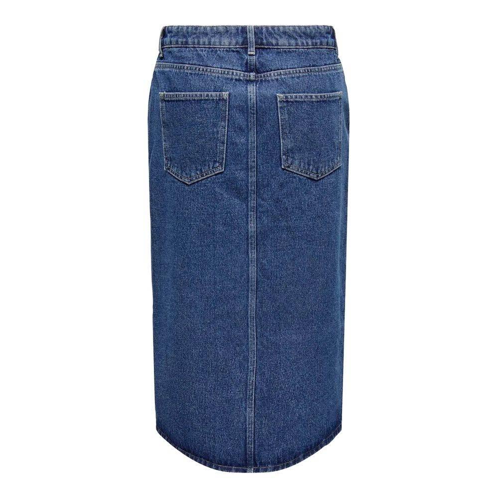 Only Blue Cotton Skirt - Hilstor