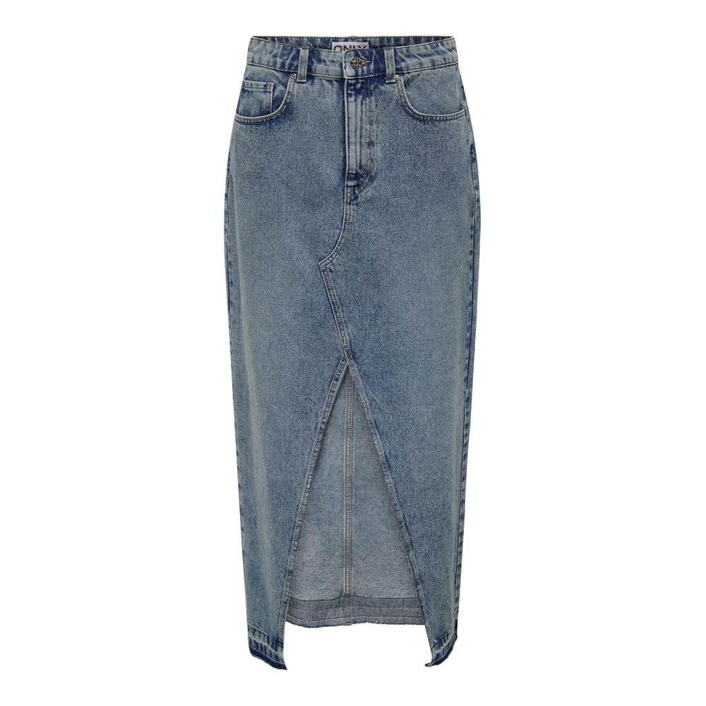 Only Blue Cotton Skirt - Hilstor