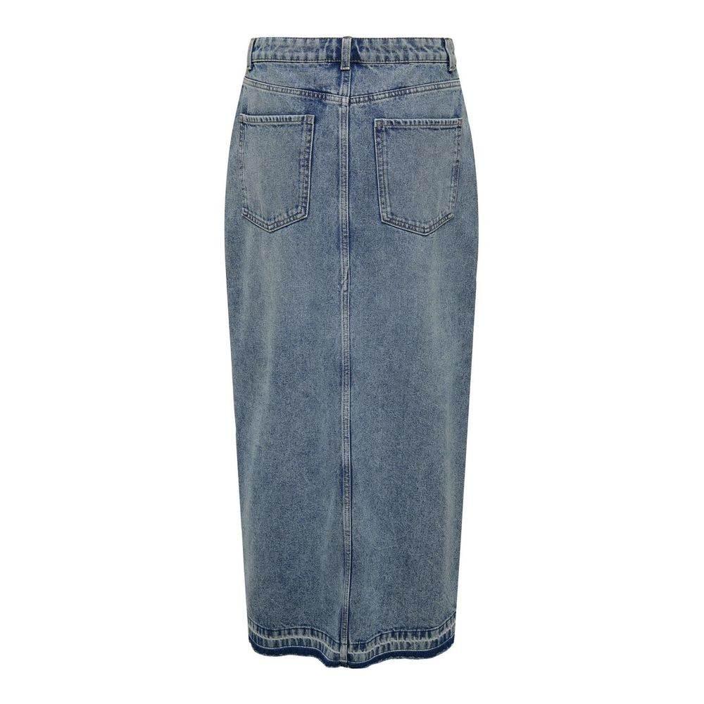 Only Blue Cotton Skirt - Hilstor