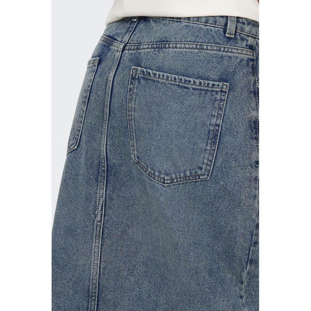 Only Blue Cotton Skirt - Hilstor