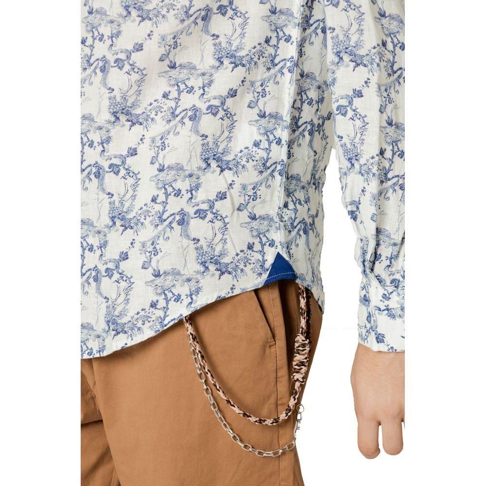 Gianni Lupo Blue Linen Shirt - Hilstor