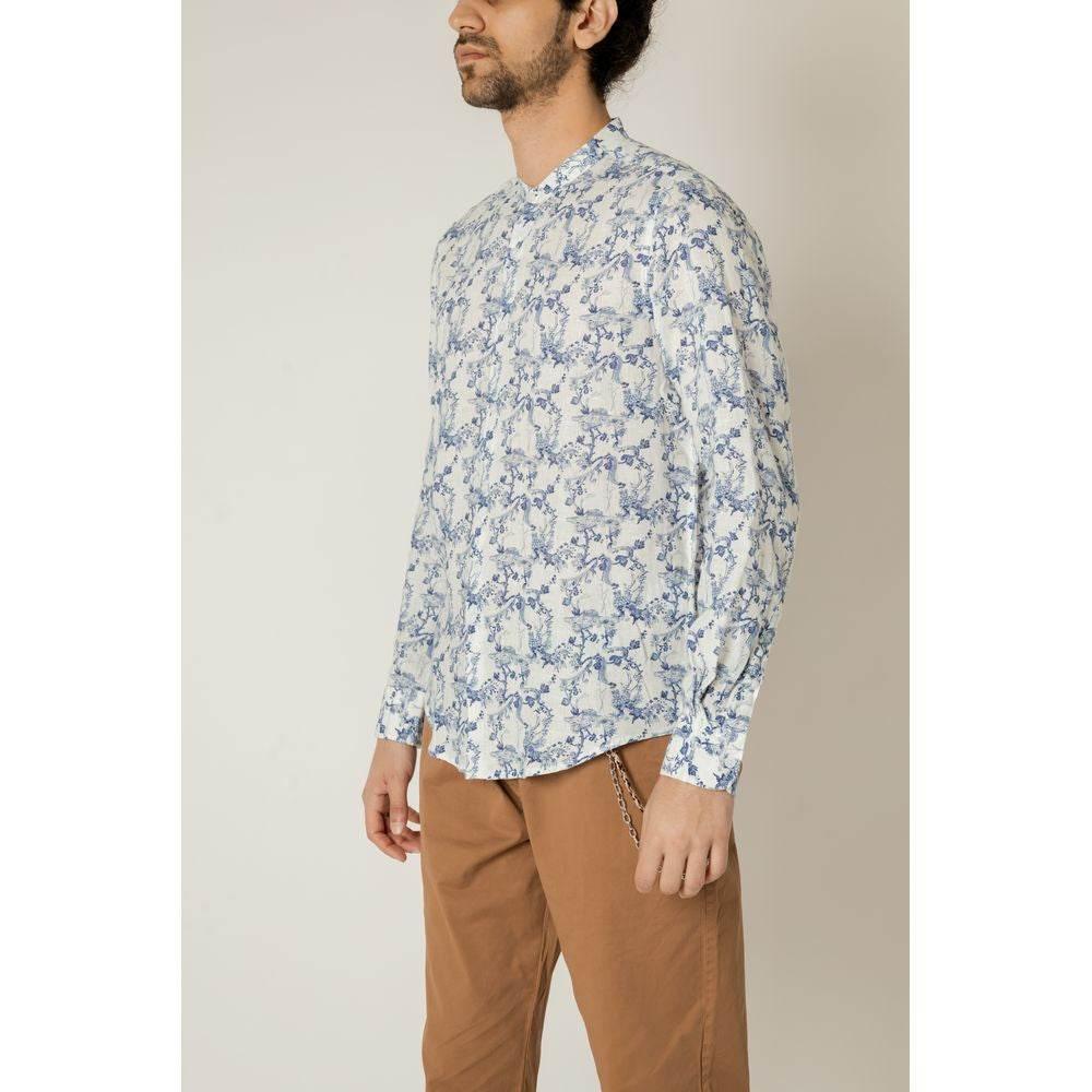 Gianni Lupo Blue Linen Shirt - Hilstor