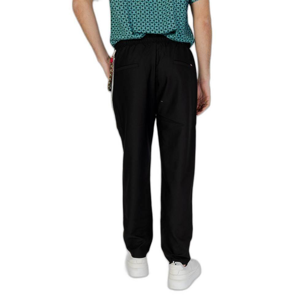 Gianni Lupo Black Polyester Pant - Hilstor