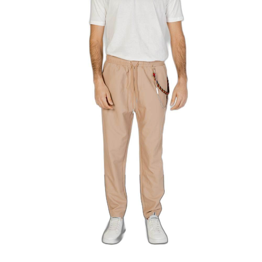 Gianni Lupo Beige Polyester Pant - Hilstor