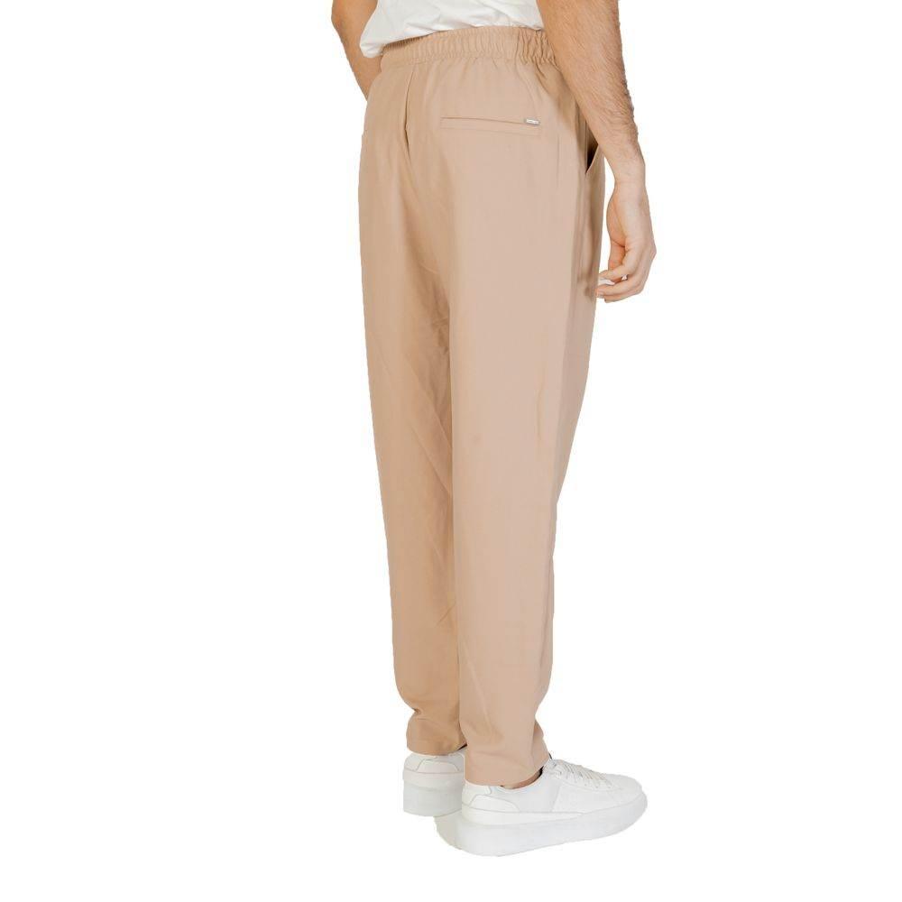 Gianni Lupo Beige Polyester Pant - Hilstor