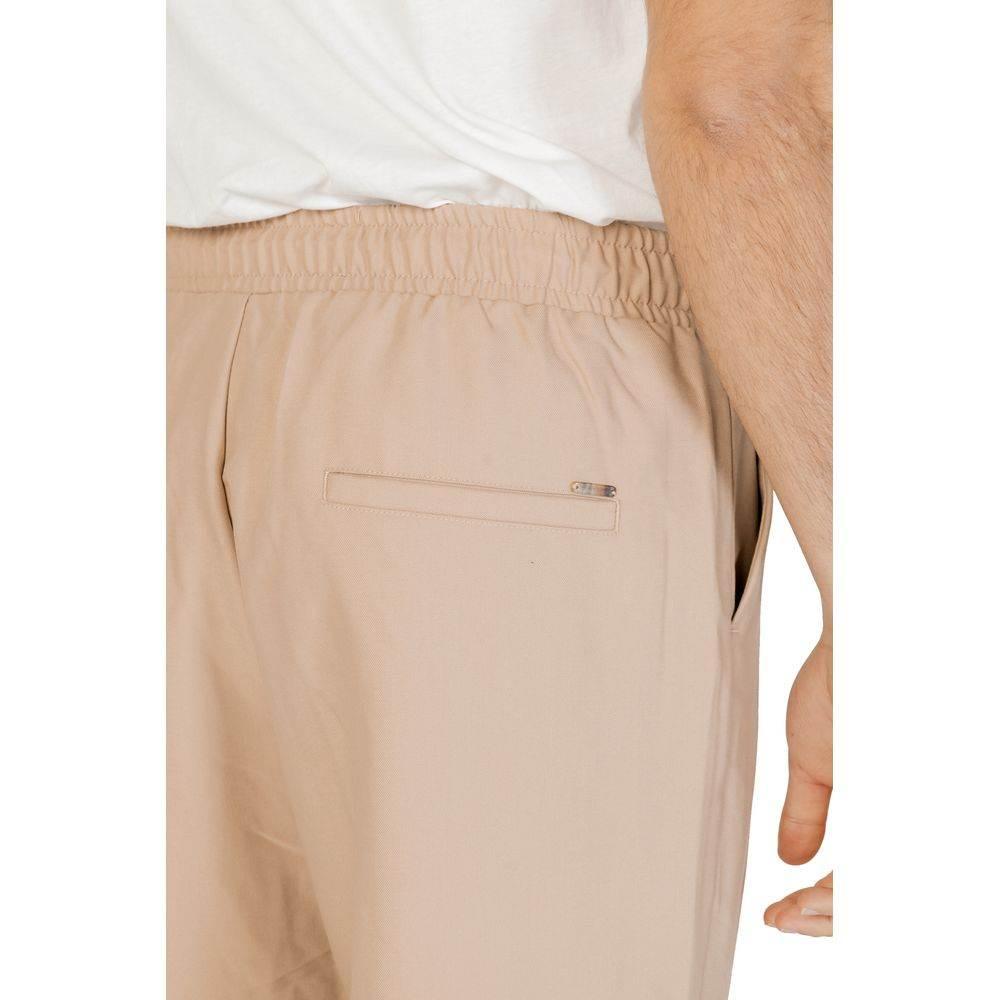 Gianni Lupo Beige Polyester Pant - Hilstor