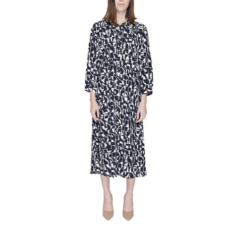 Street One Blue Viscose Dress - Hilstor