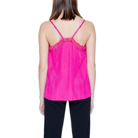 Vila Clothes Pink Viscose Tank Top - Hilstor