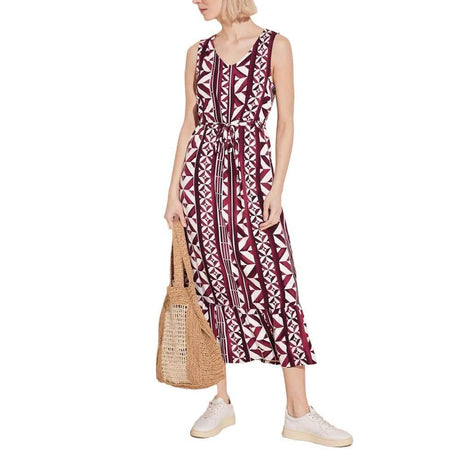 Street One Red Viscose Dress - Hilstor