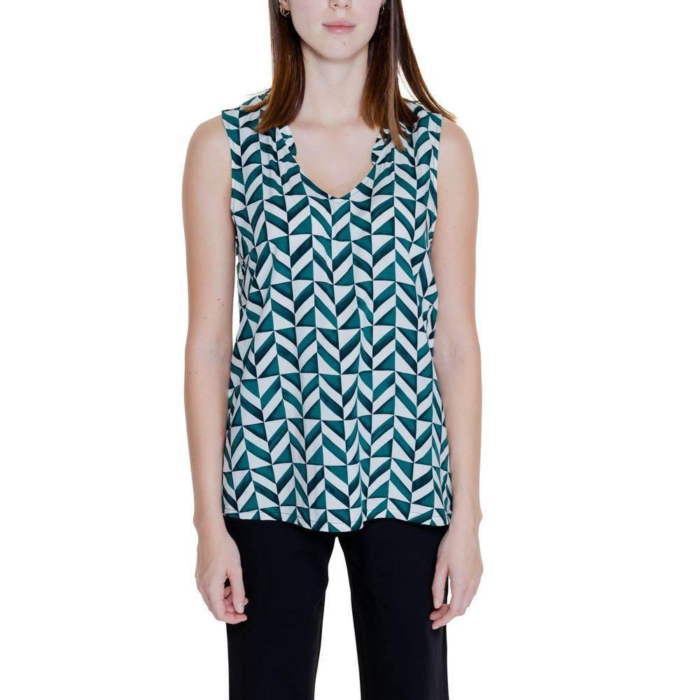 Street One Green Viscose Tank Top - Hilstor