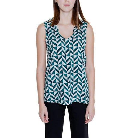 Street One Green Viscose Tank Top - Hilstor