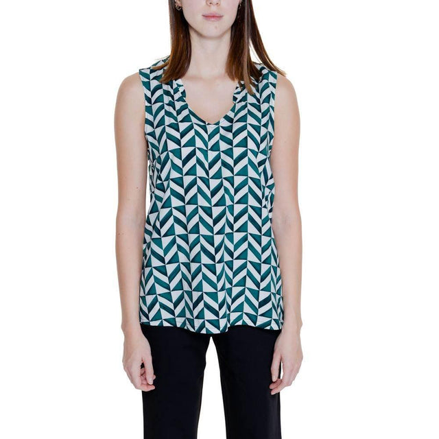 Street One Green Viscose Tank Top - Hilstor